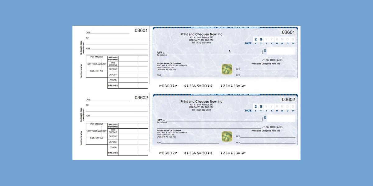 personal cheques from Print & Cheques Now